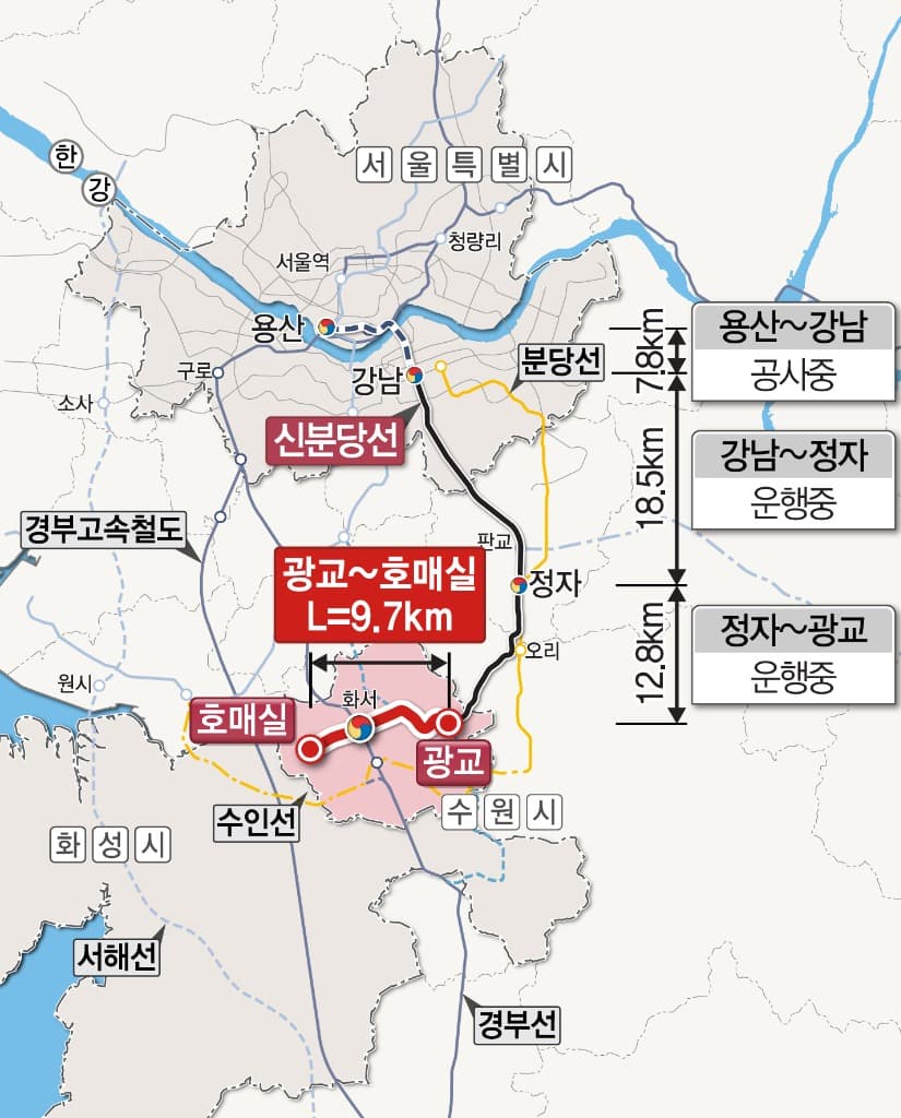 광역교통 2030 첫 사업으로 신분당선 광교~호매실 예타 통과