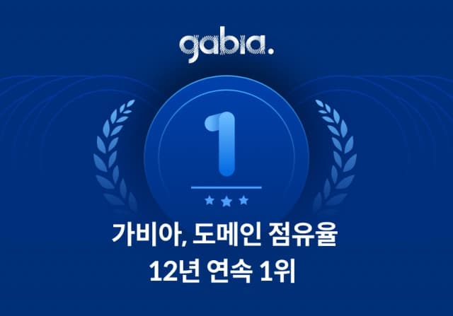 가비아, 12년 연속 도메인 점유율 1위