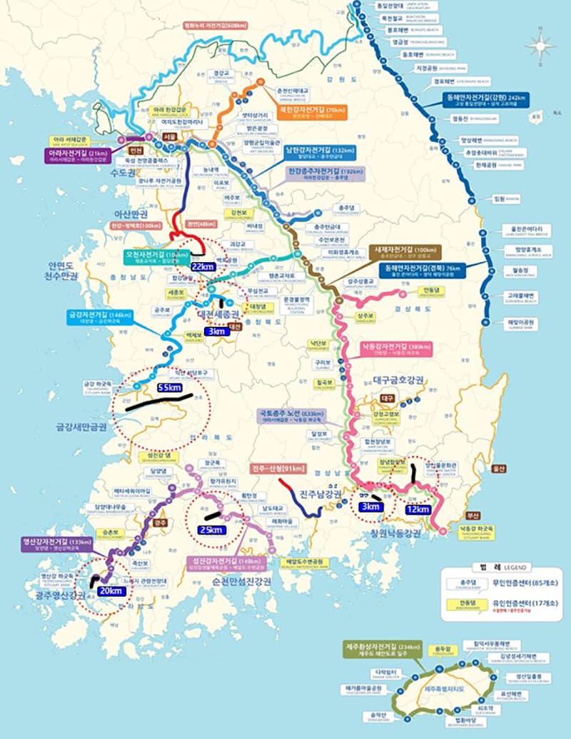 국토종주 자전거길 140km 더 길어진다…내년 총 2237km 완성