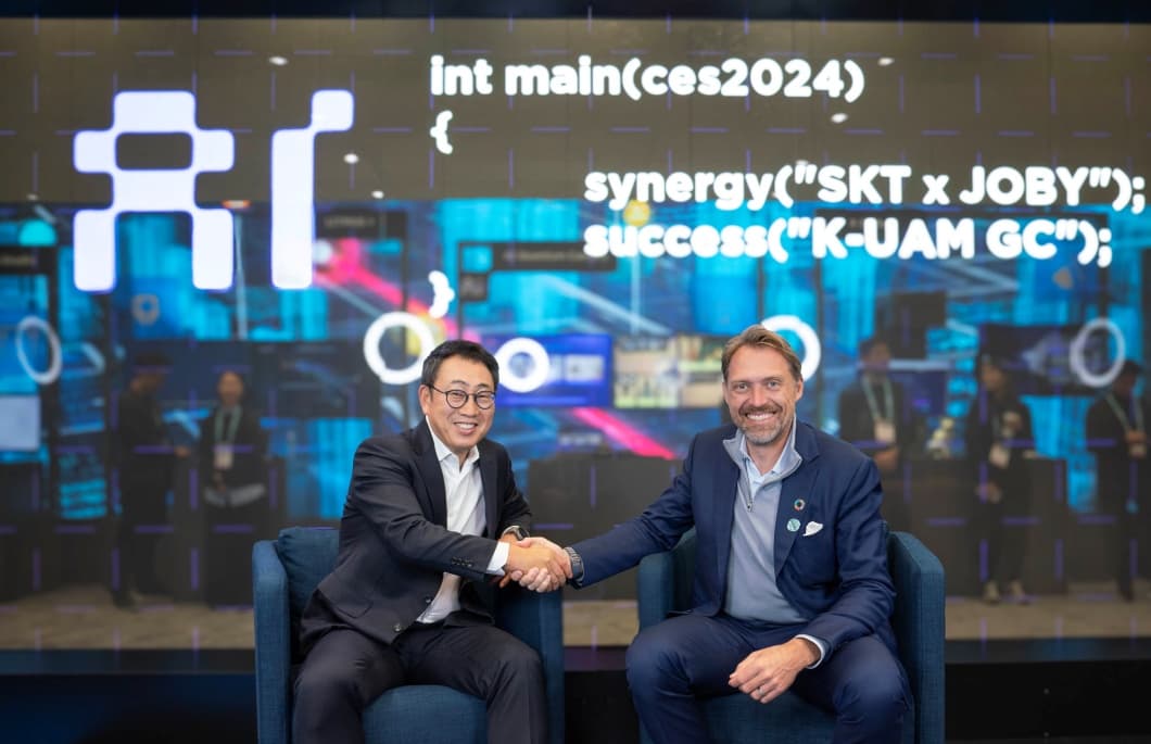 SKT 유영상 사장-Joby 조벤 비버트 CEO, CES서 글로벌 UAM 시장 선도 방안 협의