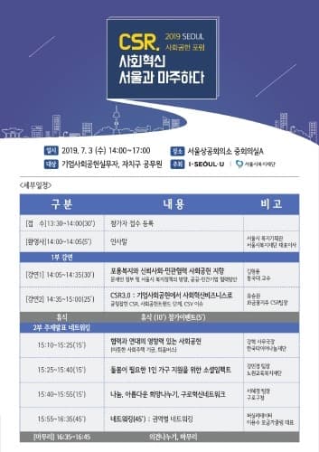 서울시-서울시복지재단, '2019 서울 사회공헌 포럼' 개최