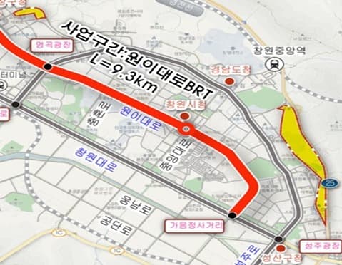 인천계양·부천대장·창원 등 5곳 지상의 지하철, S-BRT 시범사업으로 선정