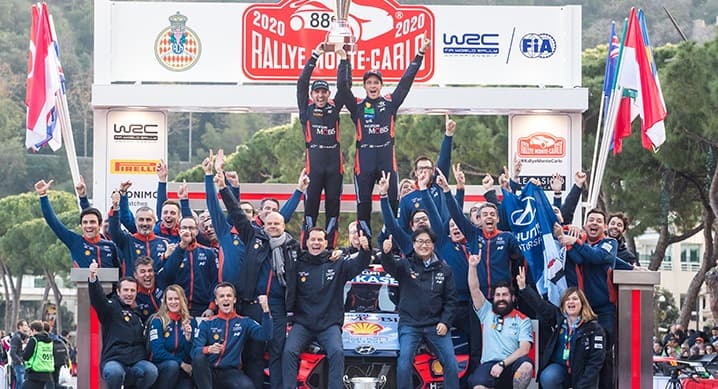 현대자동차 월드랠리팀, 2020 WRC 첫 대회 몬테카를로 랠리 우승