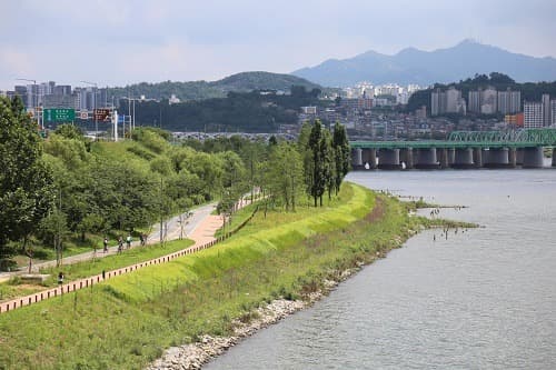 광나루한강공원 콘크리트 호안 걷어냈다… 자연형 강변 재탄생