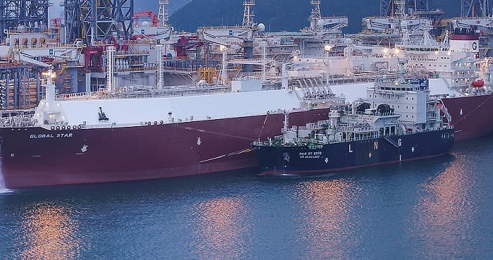 대우조선해양, 세계 최초 조선소 안벽에서 LNG 선적작업 성공