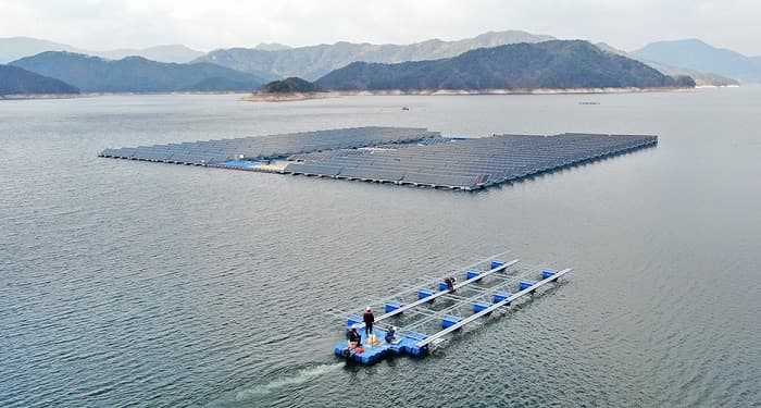 전남 고흥호 63MW 수상 태양광 발전소 건설