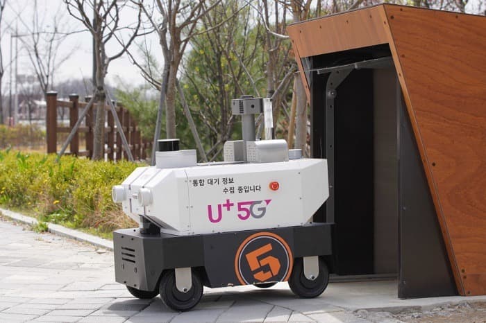 LG유플러스, U+5G 로봇 이용 전주시 대기환경 실시간 감시