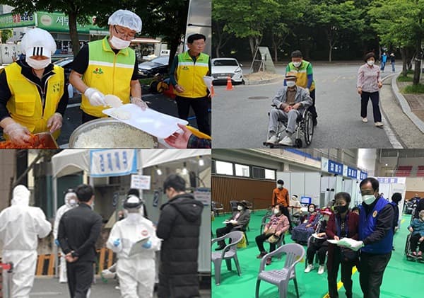 장애인용 마스크 제작·접종센터 봉사…거동 불편자에 찾아가는 진단검사