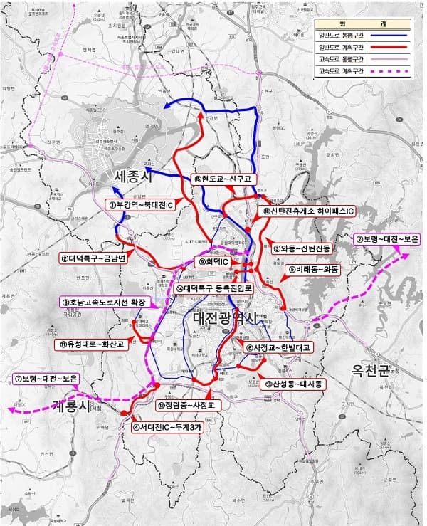 대전시, 도로망 확충 올해 괄목할 성과... 앞으로 예타 통과에 총력