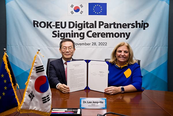 한-EU, 디지털 파트너십 체결...'뉴욕구상' 실현 나선다