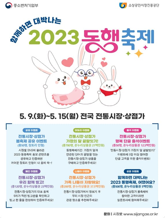 전국 1800여개 전통시장·상점, 9일부터 ‘동행축제’ 참여