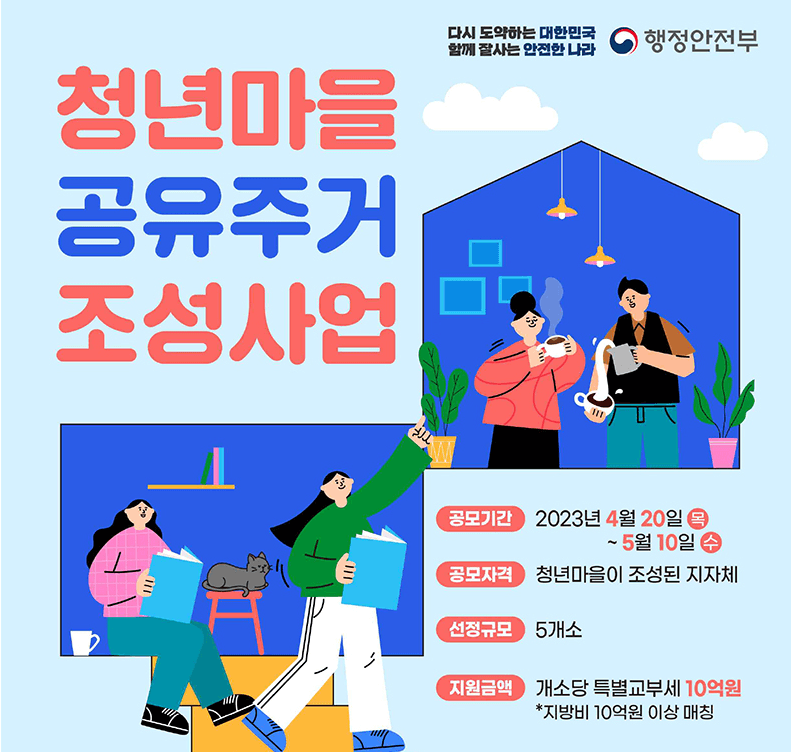 홍천·보은·경주·의령·함양에 ‘청년마을 공유주거’ 조성