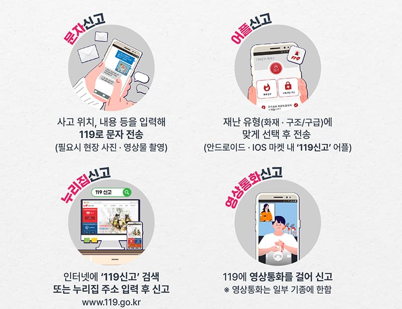태풍으로 119 신고 폭주 예상…“비긴급신고는 문자·앱 등 이용” 요청