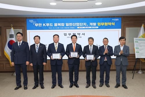 무안군-전남도-전남개발공사, K푸드융복합 산단 개발사업 업무협약 체결