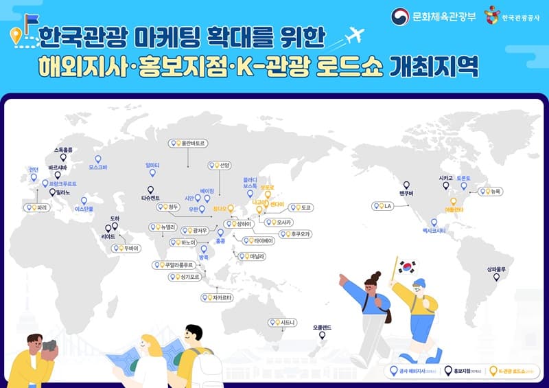 전 세계 25개 도시서 ‘한국 관광 메가 로드쇼’ 열린다