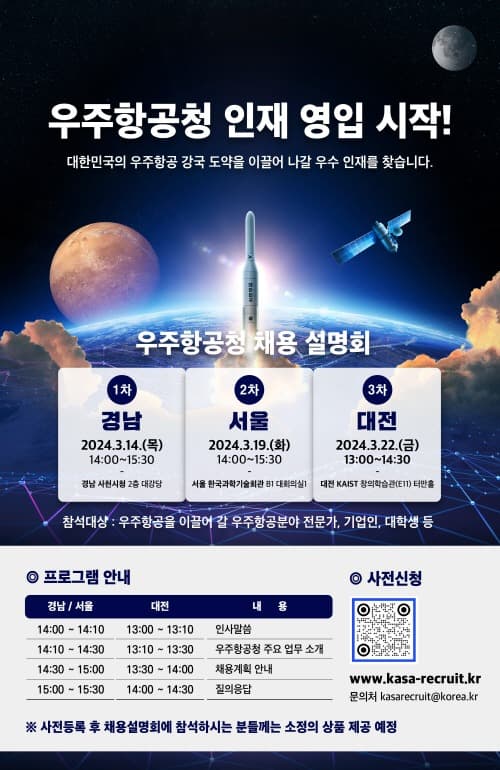 ‘우주항공청’ 인재 모십니다…1급 본부장은 대통령급 보수