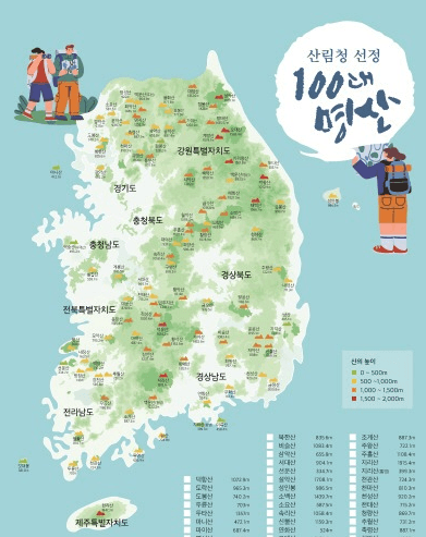 산림청, 꼭 한 번 도전해 볼 100대 명산 2.0 발간