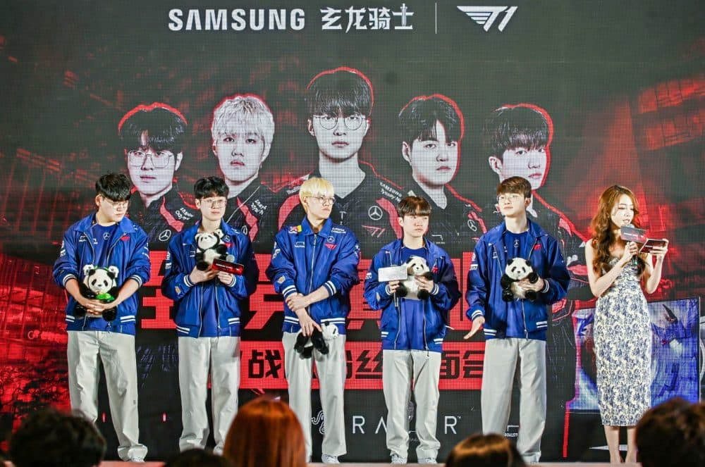 삼성전자, 중국 청두서 T1 선수단과 오디세이 체험 행사 열어