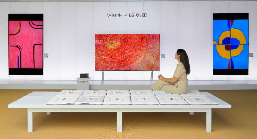 50년 前 뉴욕의 김환기 작품 소환한 공감지능(AI) TV ‘LG 올레드 에보’