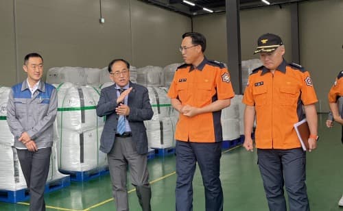 경남소방본부, 이차전지 핵심 공장 화재 안전 현장 지도