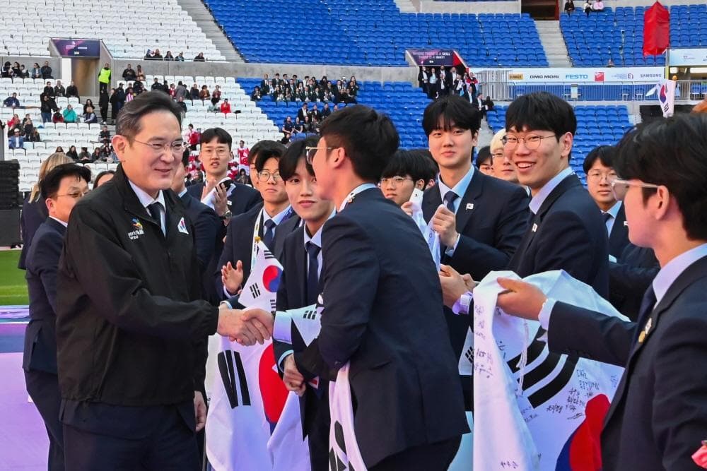 이재용 회장, ‘프랑스 리옹 국제기능올림픽대회’ 폐회식 참석