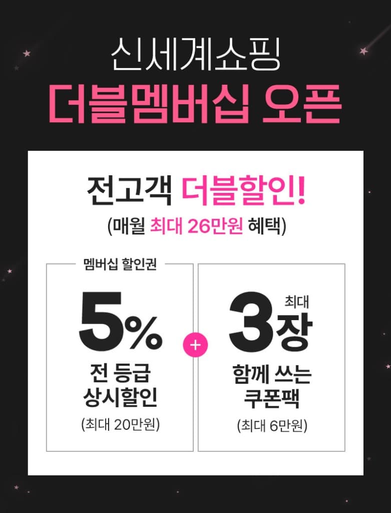 신세계라이브쇼핑, 멤버십 개편해 최대 26만원 혜택 준다… 더블 멤버십 도입
