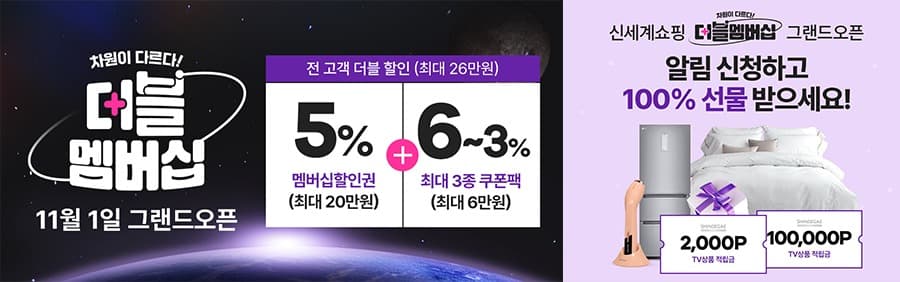 신세계라이브쇼핑, 멤버십 개편 기념 경품과 적립금 쏜다!