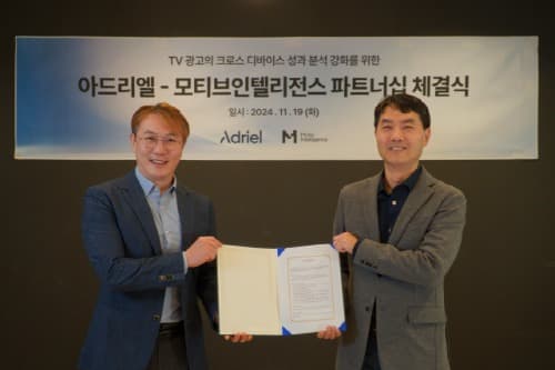 모티브인텔리전스-아드리엘, TV광고의 크로스 디바이스 성과 분석 강화를 위한 파트너십 체결