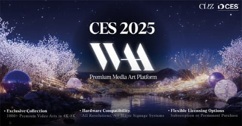 커즈, CES 2025서 AI 기반 프리미엄 미디어아트 플랫폼 ‘WAA’ 공개