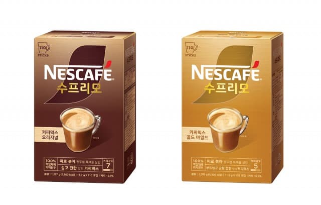 네스카페, 따로 볶은 공법으로 더욱 깊어진 커피 맛 ‘수프리모 커피믹스 2종’ 리뉴얼 출시
