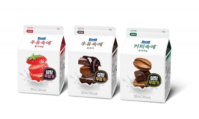 매일유업, 우유속에 가공유 3종 설탕 무첨가 리뉴얼 출시