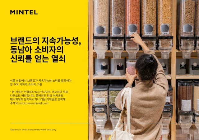 동남아 식음료 소비자 65%, 지속가능성은 이제 필수… 민텔이 밝히는 브랜드 전략 4단계