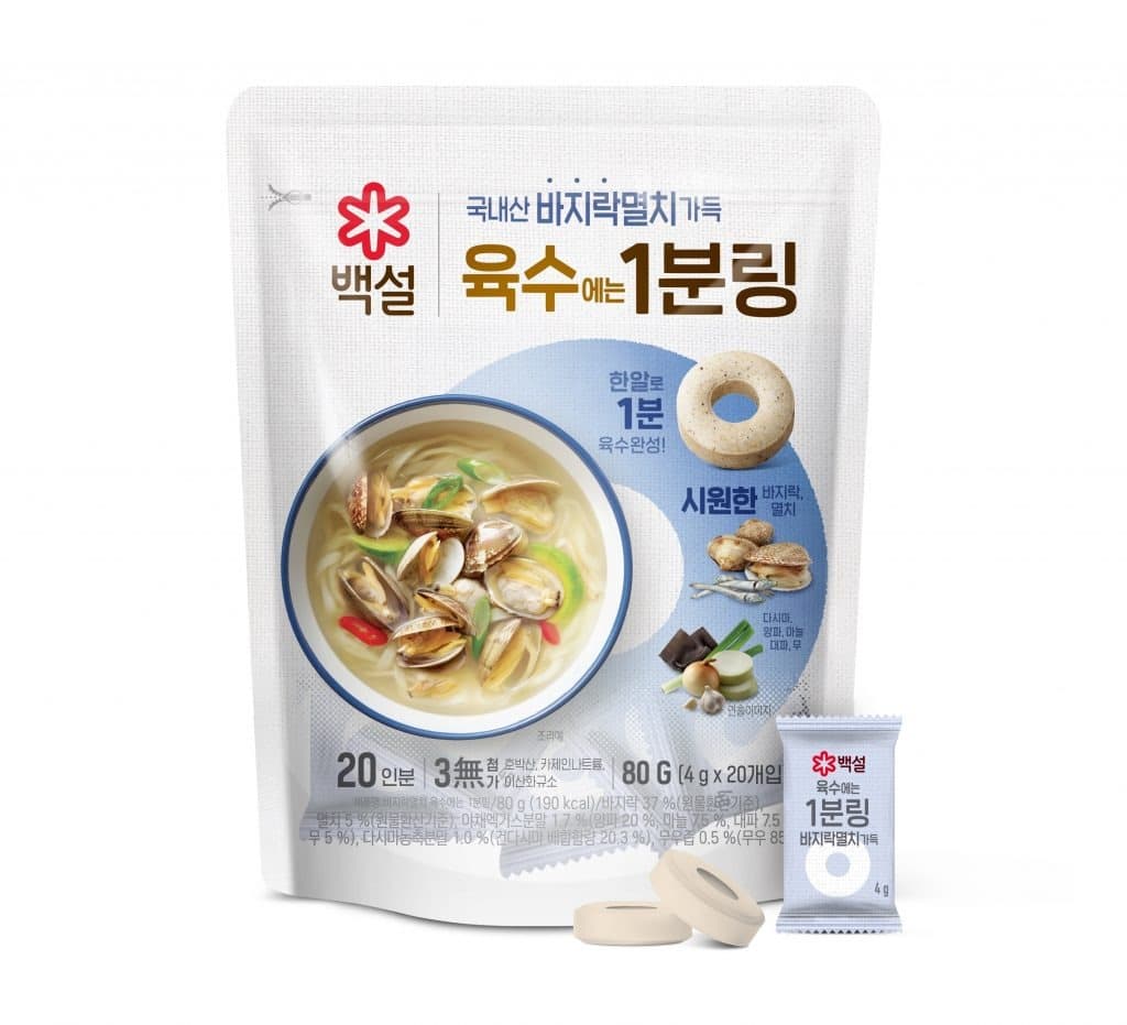 CJ제일제당, 백설 육수에는 1분링 ‘바지락멸치’ 출시